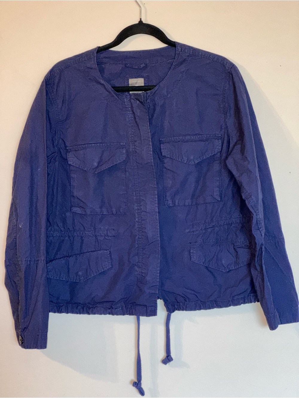 GAP Navy Blue Utility Jacket with Drawcord Hem